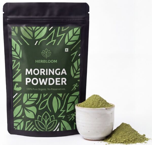 Herbloom Natural Moringa Powder 200g – 100% Pure Natural Leaf Powder, No Chemicals